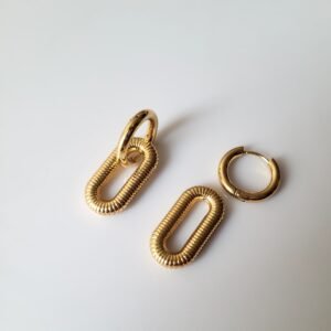 Spiral Link Hoops
