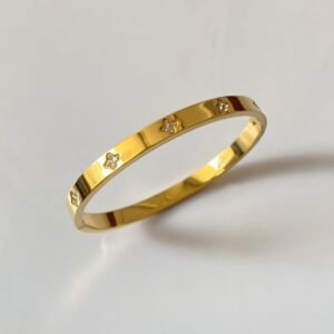 Clover Diamond Bangle Bracelet